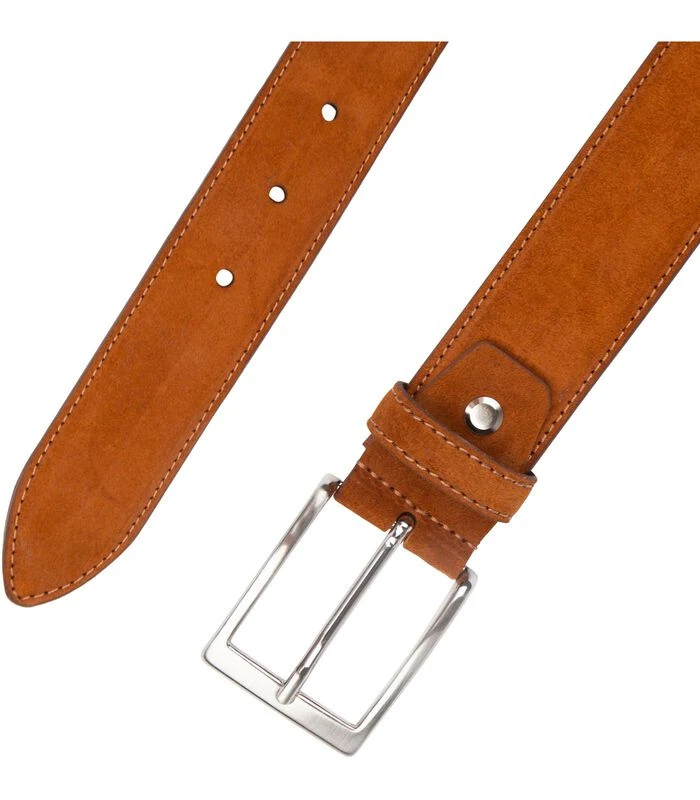 Riem Suède Leer Cognac 2 Riem Suède Leer Cognac - Afbeelding 2