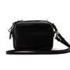 Nino - Zwarte Leren Cameratas Met Schouderband