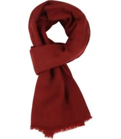 Profuomo Sjaal Wol Geweven Rood