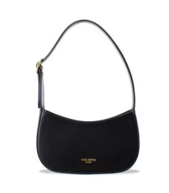 Bobo - Zwarte Leren Baguette Handtas