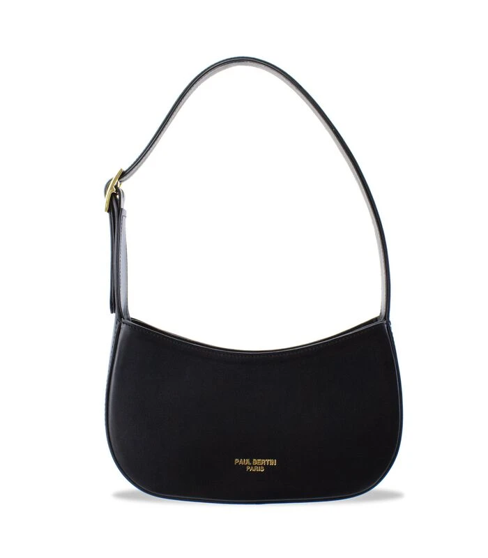 Bobo - Zwarte Leren Baguette Handtas 1 Bobo - Zwarte Leren Baguette Handtas