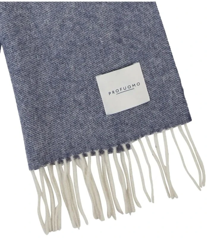 Profuomo Sjaal Lamswol Mid Blauw 2 Profuomo Sjaal Lamswol Mid Blauw - Afbeelding 2