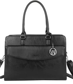 Wimona Valentina Laptoptas Black -Hexagona winkel c9cc9b2c39d1433a9203edbbe4fa8ffe