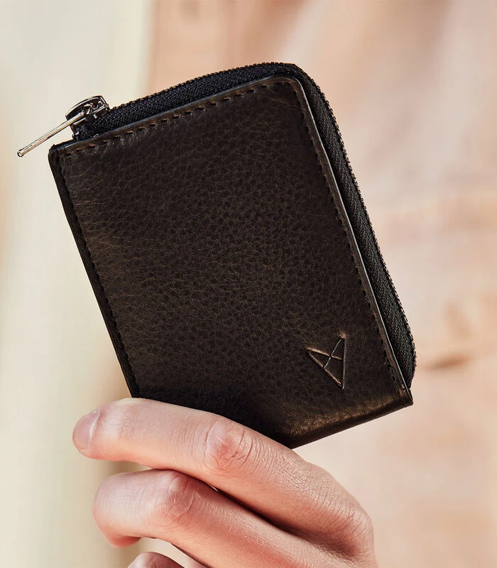 Solide Ritsportemonnee Zwart RW27061 2 Solide Ritsportemonnee Zwart RW27061 - Afbeelding 2