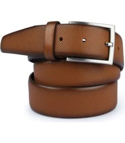 Riem Structuur Leer Bruin