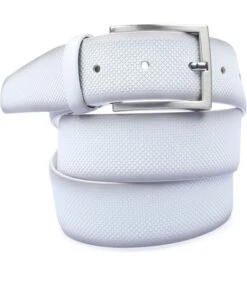 Riem Structuur Leer Wit