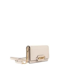 Michael Kors Wit Leer Schoudertas -Hexagona winkel ddbb11c03e2343e4ac7c44dab43ea263