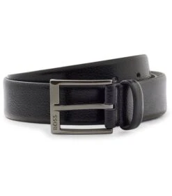 Hugo Boss Riem Leer Zwart