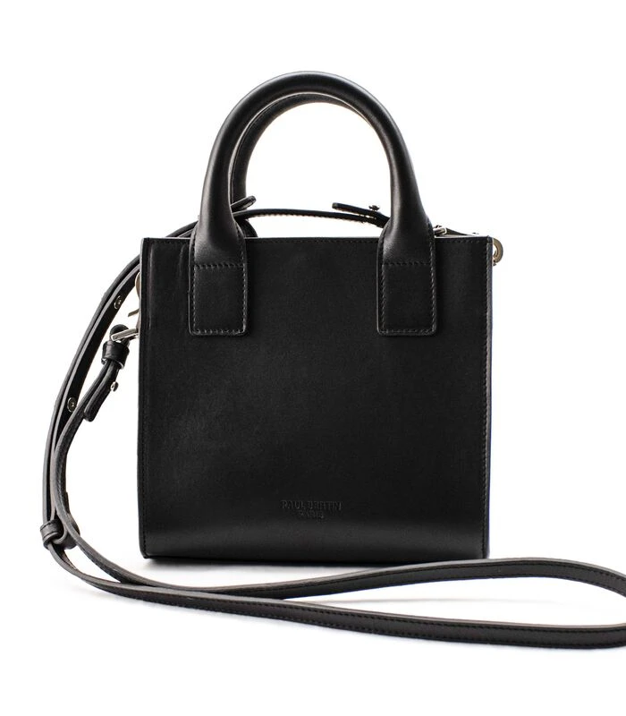 Kube - Zwarte Leren Schoudertas 1 Kube - Zwarte Leren Schoudertas