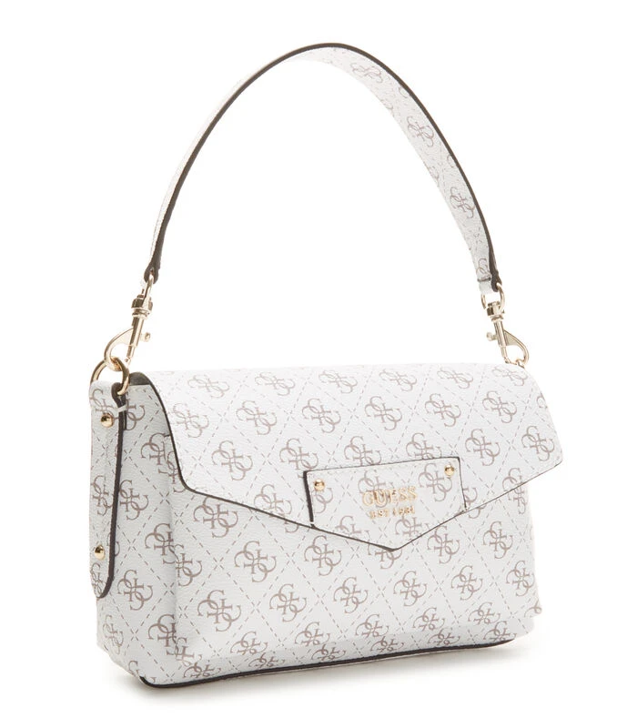 Guess Eco Brenton Schoudertas Wit HWESG8-39019-WLO 4 Guess Eco Brenton Schoudertas Wit HWESG8-39019-WLO - Afbeelding 4