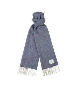 Profuomo Sjaal Lamswol Mid Blauw