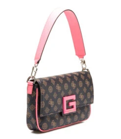 Guess Schoudertas Bruin -Hexagona winkel f7b58b3a208c40aa9d9b5b0f930eda94