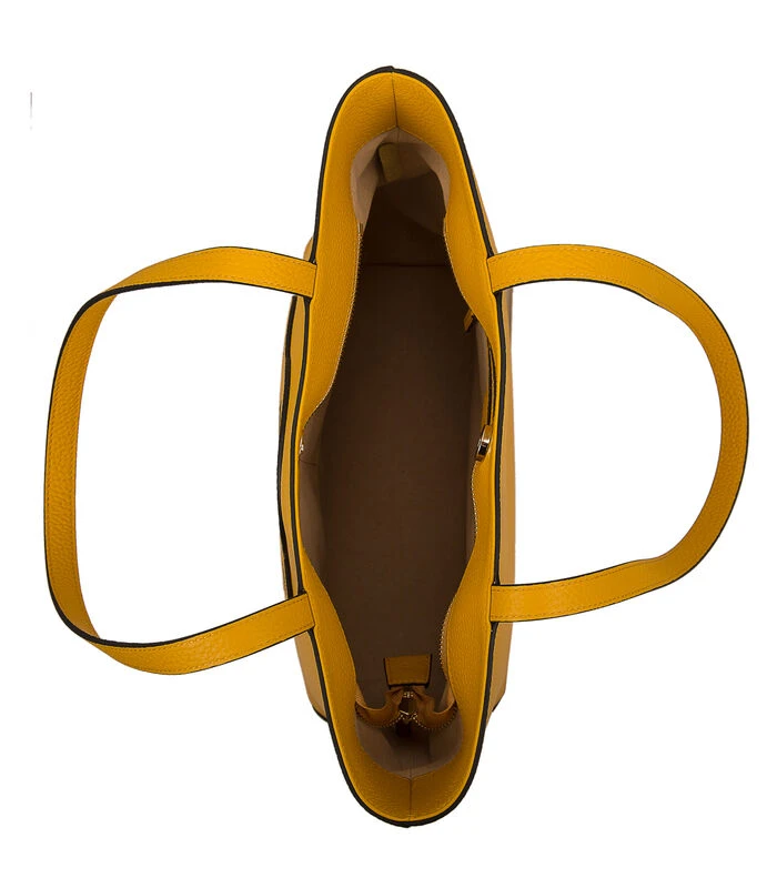 Lederen Handtas Christine Geel 3 Lederen Handtas Christine Geel - Afbeelding 3