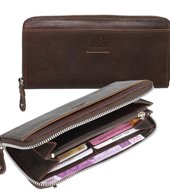DR Amsterdam Icon Dames Portemonnee RFID 8CC Brown 1 DR Amsterdam Icon Dames Portemonnee RFID 8CC Brown