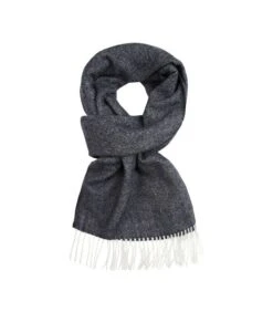 Profuomo Sjaal Lamswol Navy Blauw