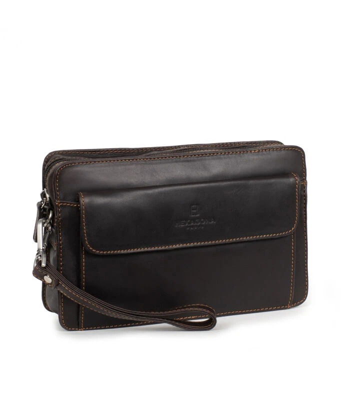 Hexagona Clutch Met Lus In Kalfsleder FÉLIN 5 Hexagona Clutch Met Lus In Kalfsleder FÉLIN - Afbeelding 5